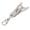 Portachiavi con filetto a due scale 13x2,6x0,4 cm Argento 12