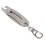 Portachiavi con filetto a due scale 13x2,6x0,4 cm Argento 9