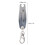 Portachiavi con filetto a due scale 13x2,6x0,4 cm Argento 2