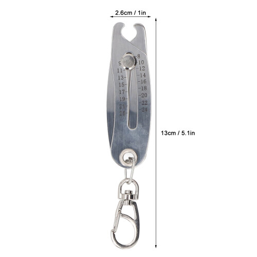 Portachiavi con filetto a due scale 13x2,6x0,4 cm Argento 1