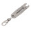 Portachiavi con filetto a due scale 13x2,6x0,4 cm Argento 10