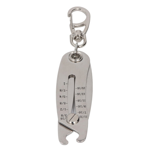 Portachiavi con filetto a due scale 13x2,6x0,4 cm Argento