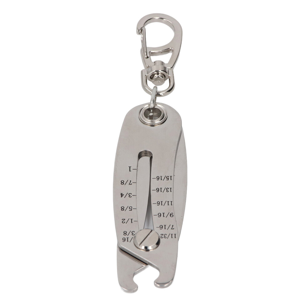 Thread Size Checker Keychain Portable Accurate Nut Bolt Size Finder Inch Metric 2 Scale 9421322716140