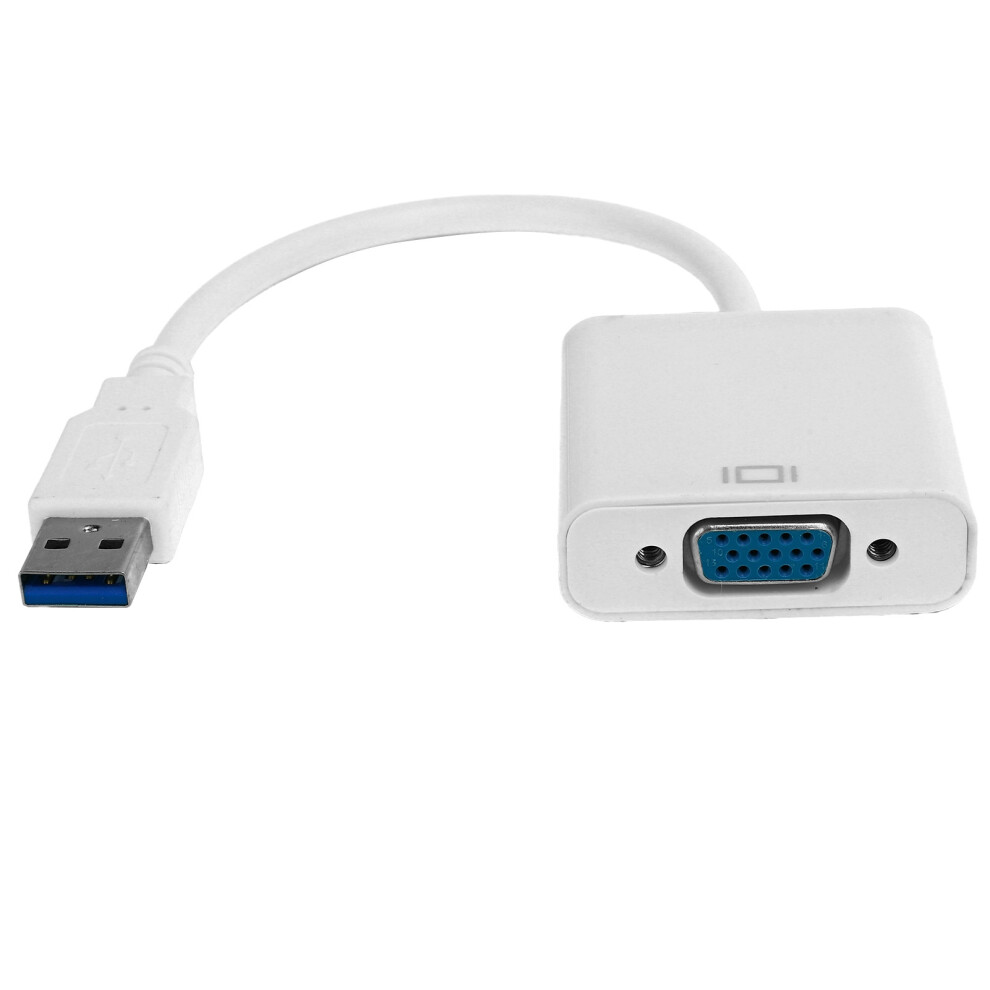 Usb3.0 To Vga Converter 5Gbps Hd 1080P Adapter Cable 15Pin Female External Video Cardwhite 8731322716639