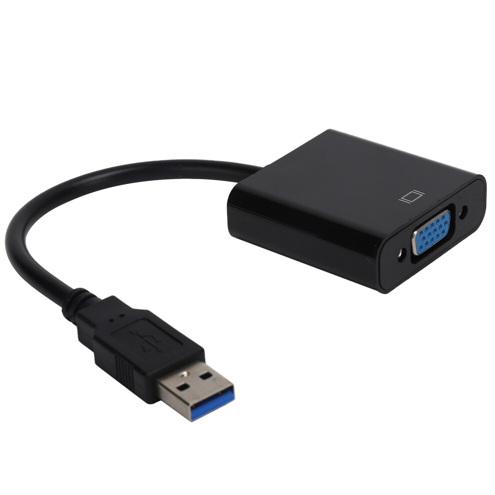 Usb3.0 To Vga Converter 5Gbps Hd 1080P Adapter Cable 15Pin Female External Video Cardblack 7651322716624