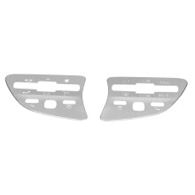 2 Stück Aluminiumlegierung Rundes Lenkradknopf-Abdeckung für Mercedes Benz 2020