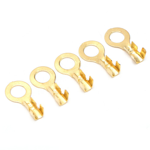 100 pièces de borne à bague en laiton nu M5 5,2 mm 2