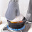 Guanti in silicone e cotone 129 g 30  18,5 cm grigio 10