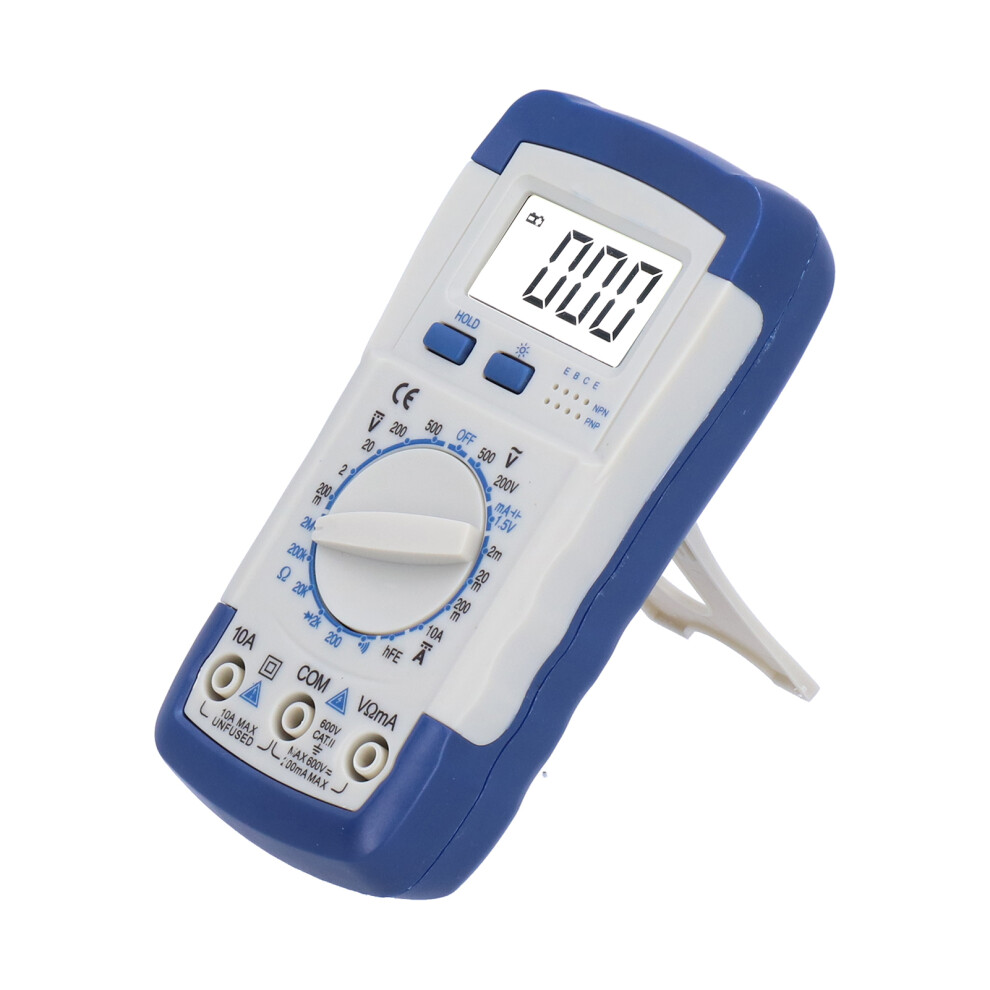 830L Digital Display Multimeter Fully Protected Antiburn Buzzer Gear Test On And Off Compact Voltage Current Tester 4601322718473