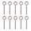 10 pezzi bulloni ad occhiello per sollevamento M6x73 73 mm argento 2
