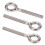 10 pezzi bulloni ad occhiello per sollevamento M6x73 73 mm argento 1