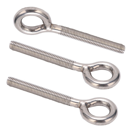 10 pezzi bulloni ad occhiello per sollevamento M6x73 73 mm argento