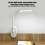 ClipOn Lampe de bureau 1400mAh, 12x6x7cm, blanc 12