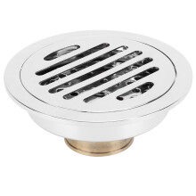 Scarico a pavimento rotondo in rame 9,6 oz 10x10 cm argento