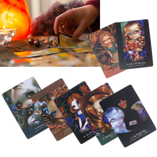 Jeu de cartes de tarot en papier holographique, 10,3  7,3 cm