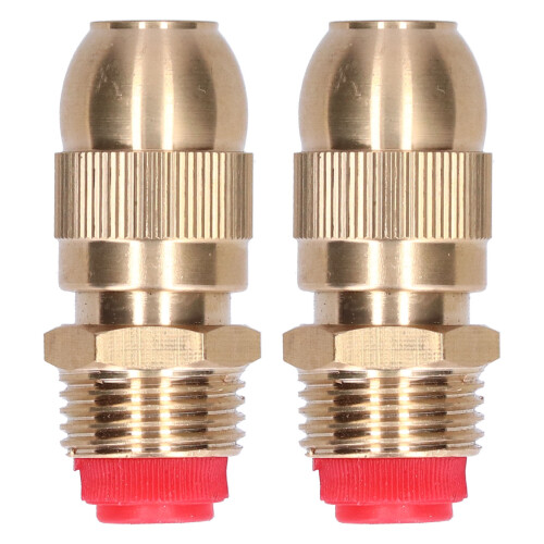 2 pezzi di ugello irroratore regolabile in ottone G1/2 5,5 cm 1