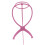 Supporto pieghevole per testa di parrucca 34cm/13,4in Rosa-Rosso 5
