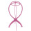 Supporto pieghevole per testa di parrucca 34cm/13,4in Rosa-Rosso 9