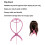 Supporto pieghevole per testa di parrucca 34cm/13,4in Rosa-Rosso 8