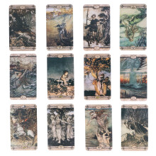 Cartes de tarot divinatoires en papier holographique, 10,3  6,2 cm