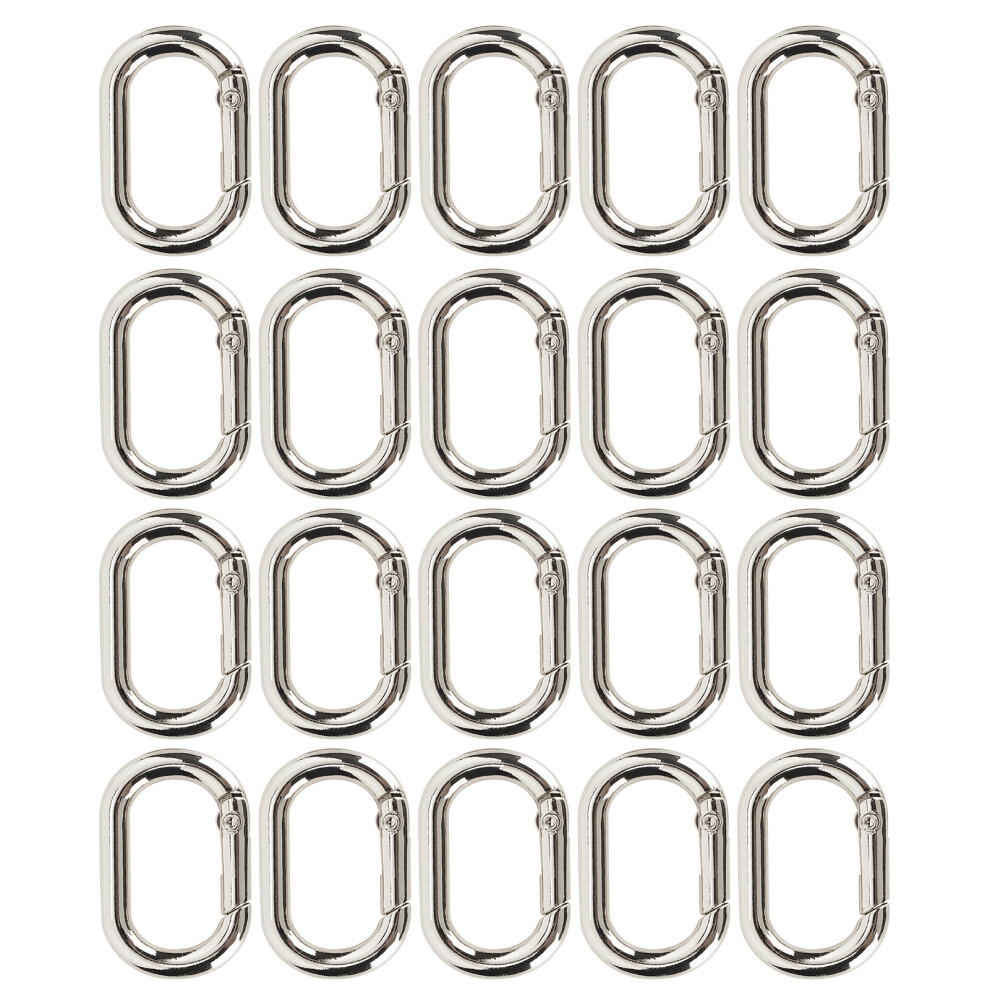 20Pcs Oval Spring Buckle 23Mm Alloy Snap Hooks Clip For Bags Purses Keychain Strapblack 4911322721701