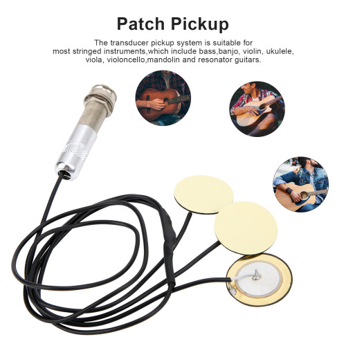 Pickup per chitarra piezoelettrico autoadesivo nero 2