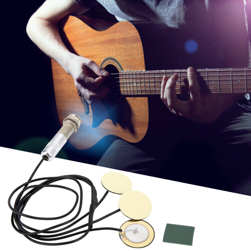 Pickup per chitarra piezoelettrico autoadesivo nero