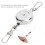 Porte-clé à corde anti-perte, 10 cm, 2,8 cm, 20 g, Couleur 10