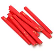 10 pz matite da carpentiere 170 mm ottagonali rosse