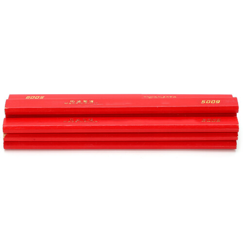10 pz matite da carpentiere 170 mm ottagonali rosse 1