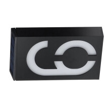 Plaque d'adresse solaire 850 mAh 17,8 x 9,8 x 4 Noir/Blanc