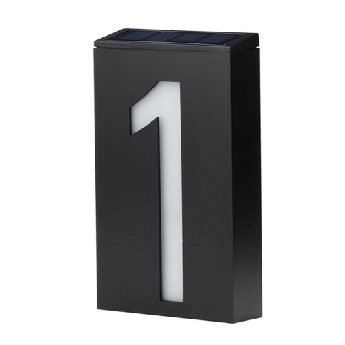 Luce solare per numero civico 1000mAh 17.8*9.8*4cm Nero Bianco 2