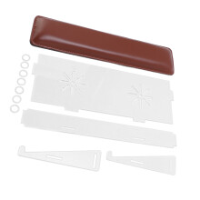 Supporto inclinato per tastiera in acrilico trasparente 345x160x45mm