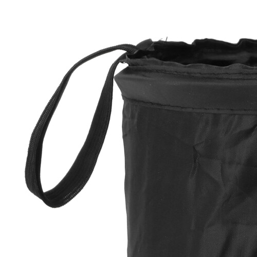 Cestino per auto pieghevole nero 16x20 cm portatile 2