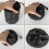 Cestino per auto pieghevole nero 16x20 cm portatile 6