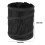 Cestino per auto pieghevole nero 16x20 cm portatile 5