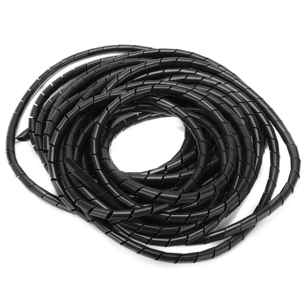 Spiral Wire Wrap Cord Flexible Cable Organizer Management Black Î¦8Mm 10 Meters For Wiring 8401322723813