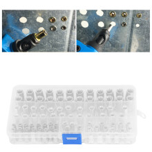 Dadi a ribattino M4/M5/M6/M8, 100 pezzi, alluminio argentato