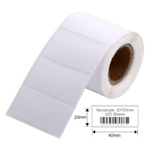 Rouleau d'étiquettes thermiques blanches DP23 Série 25x25mm 1 rouleau