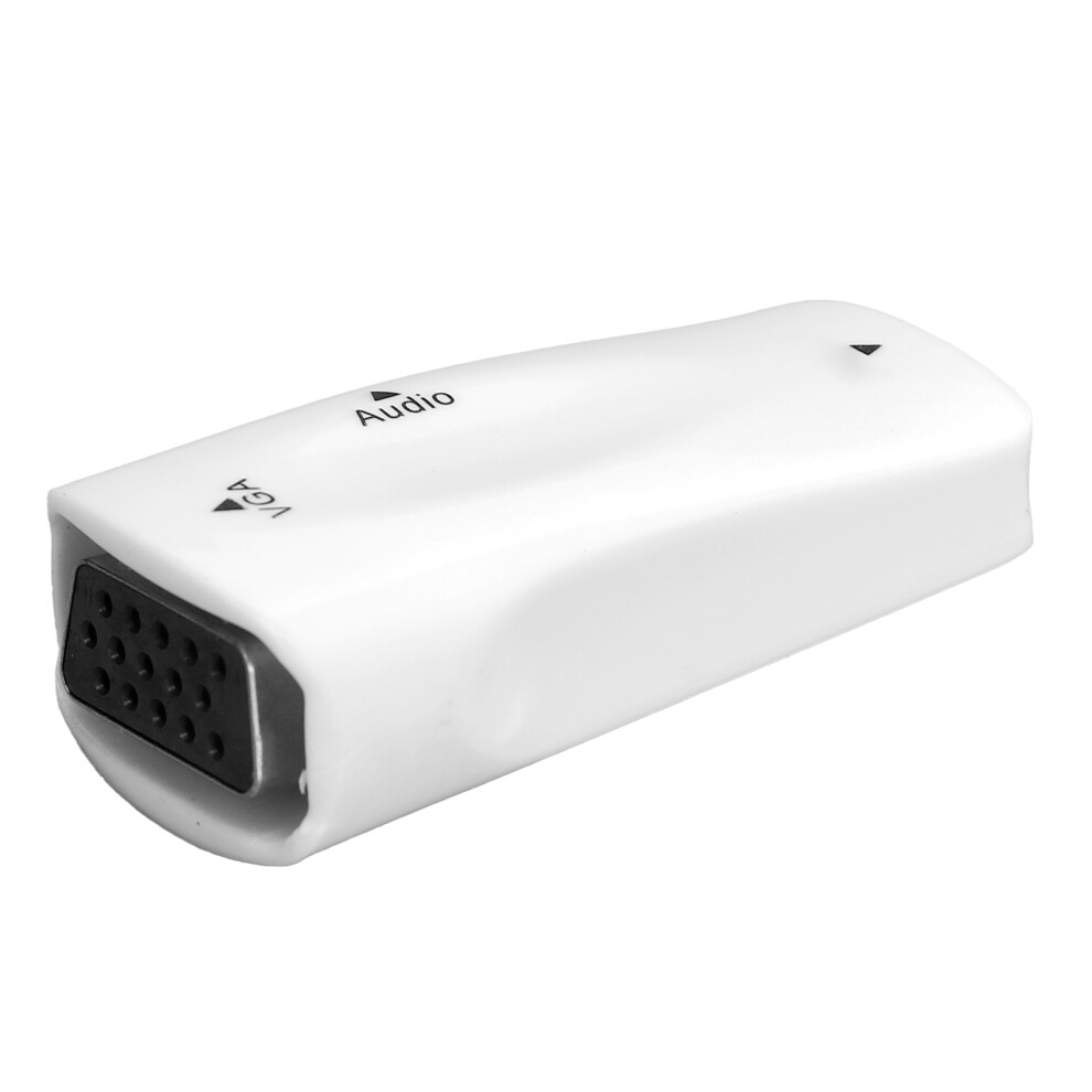 1080P Hd Multimedia Interface Female To Vga Female Adapter Converter With Audio Cablewhite 8401322725718