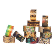 Set de 12 rouleaux de ruban washi - doré 15 mm x 3 m