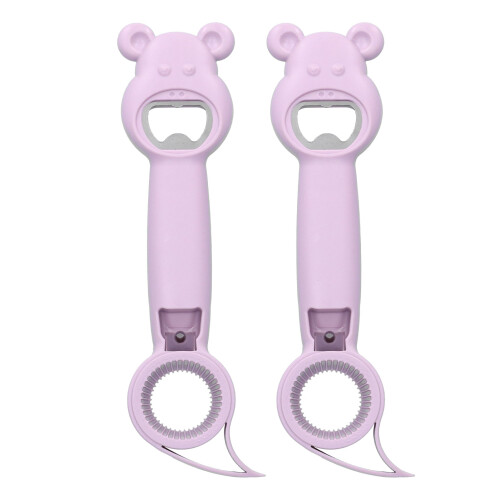 2 pezzi Apriscatole 4-in-1 Viola 21 cm Portatile Manuale 1