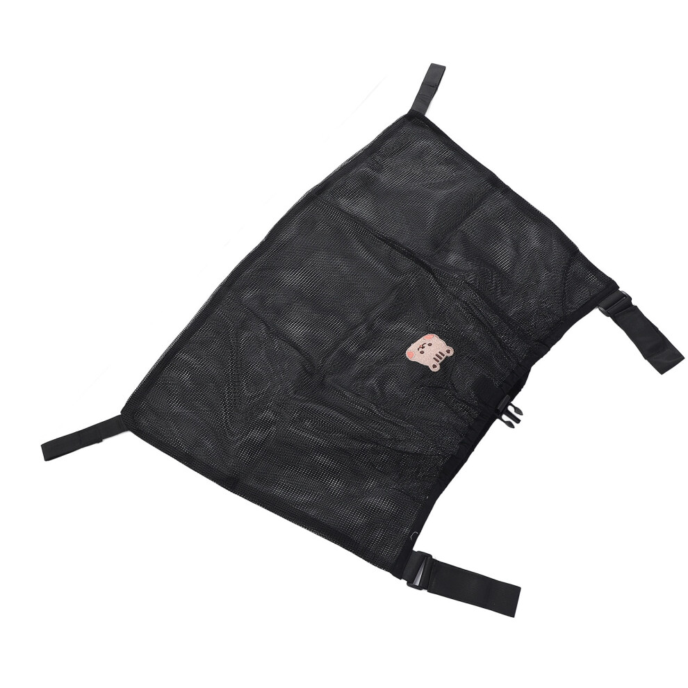 Baby Stroller Mesh Hanging Bag Multifunctional Stroller Storage Mesh Bag Large Capacity Stroller Organizer For Home Outdoor Squirrel Black