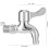 G1/2 Rubinetto per lavatrice,10x6,5 cm,Freddo,Rame 5