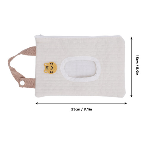 Custodia per salviette da viaggio, riutilizzabile, 15x23cm, Tigre Bianca 1