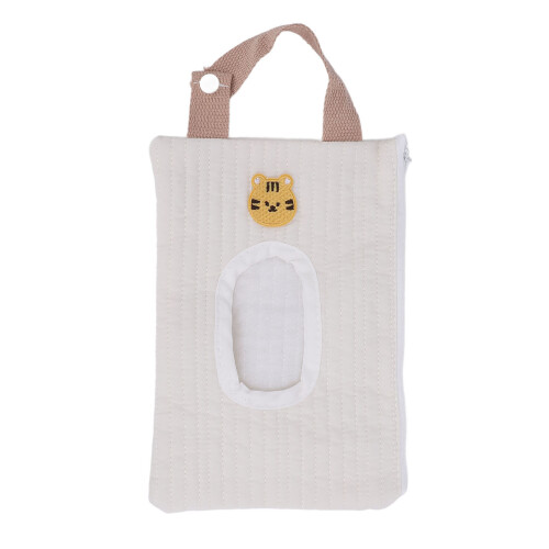 Custodia per salviette da viaggio, riutilizzabile, 15x23cm, Tigre Bianca 2