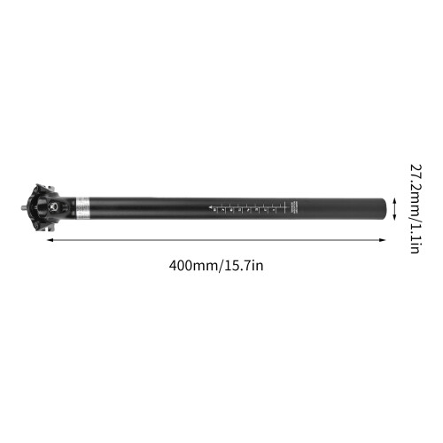 LUNJE tige de selle 27,2400 mm réglable noire 2