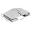 Charnière de douche biseautée 110x70x27mm 8-12mm inox 9