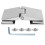 Charnière de douche biseautée 110x70x27mm 8-12mm inox 8