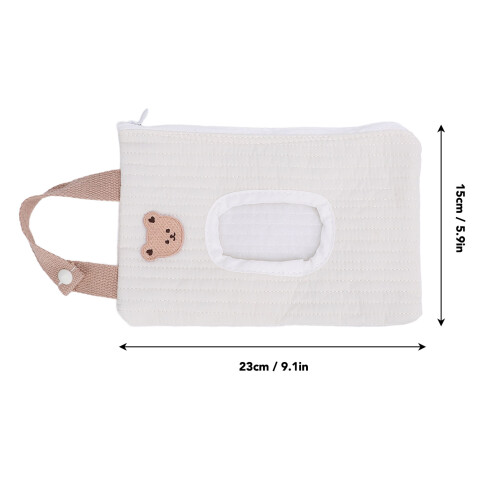 Sac à lingettes de voyage 15  23 cm White Bear remplissable 1